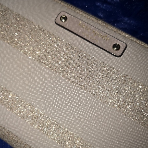 EUC Kate Spade Gray Glitter Wallet - Picture 2 of 4
